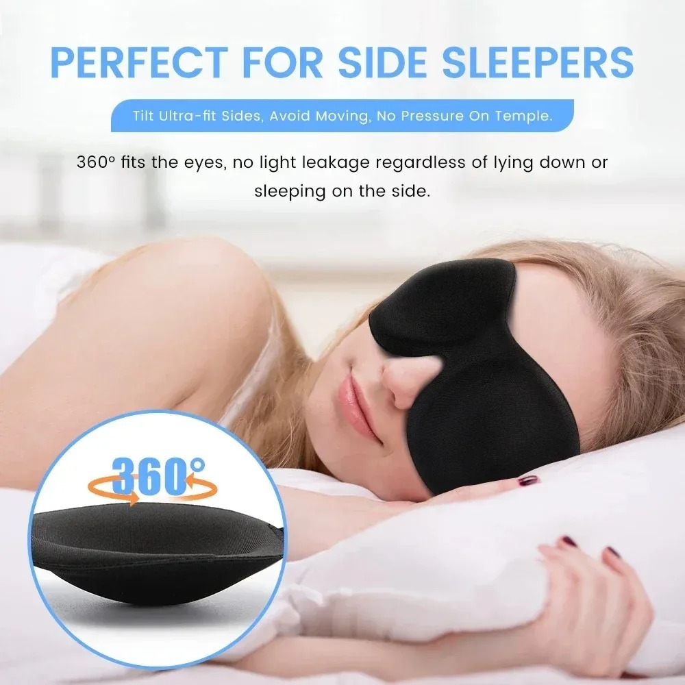 Travel Accessories Eye Mask - หน้ากากปิดตา 3 มิติ แบบไม่ทิ้งรอย สำหรับเดินทาง ไม่กดจมูก