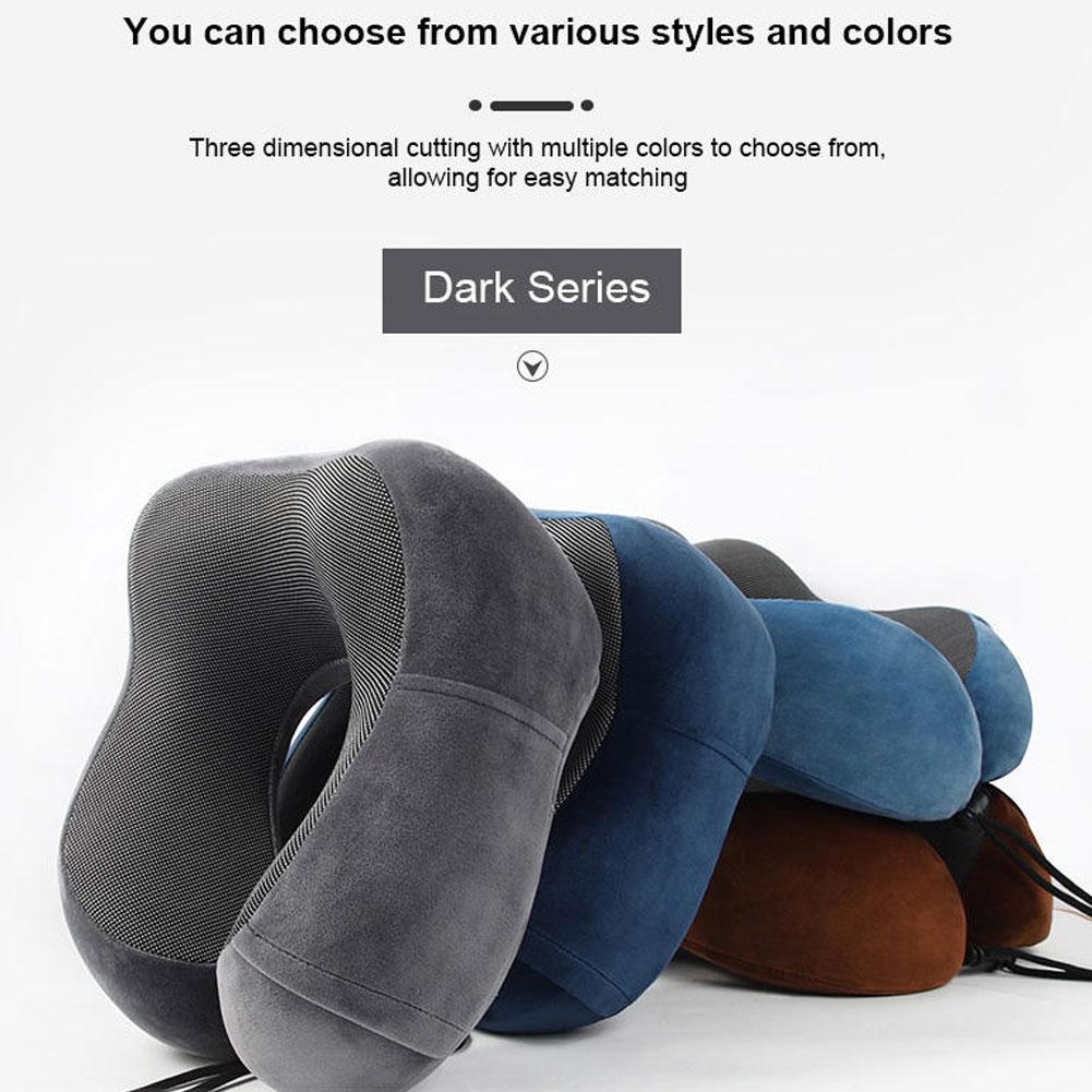 Travel Accessories Pillow - หมอนรองคอรูปตัวยูแบบนุ่ม รองรับการเดินทาง ช่วยพักผ่อนระหว่างเดินทาง ใช้ได้ทั้งบนเครื่องบินและในรถยนต์