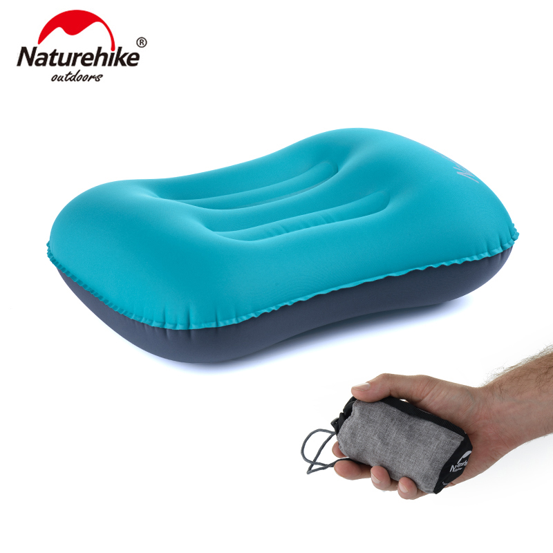 Travel Accessories Pillow - หมอนเป่าลมพกพา Naturehike ทำจาก TPU โพลีเอสเตอร์ สำหรับตั้งแคมป์
