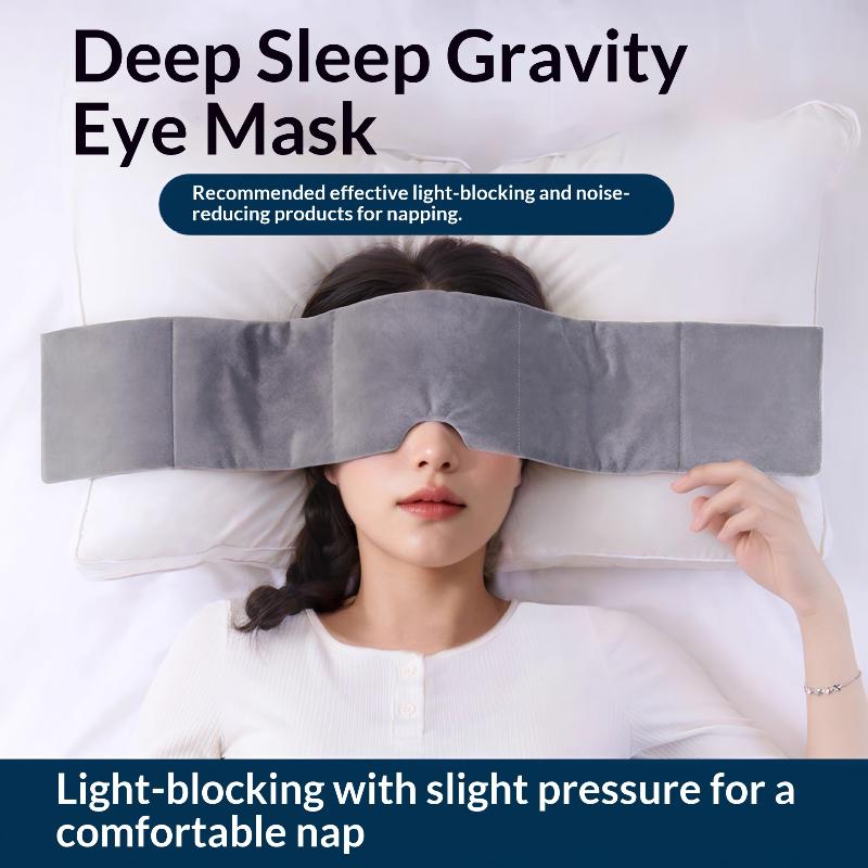 Travel Accessories Eye Mask - หน้ากากปิดตาสำหรับการพักผ่อน 1 ชิ้น หน้ากากปิดตาแบบถ่วงน้ำหนัก ปิดกั้นแสง ช่วยบรรเทาความเหนื่อยล้า