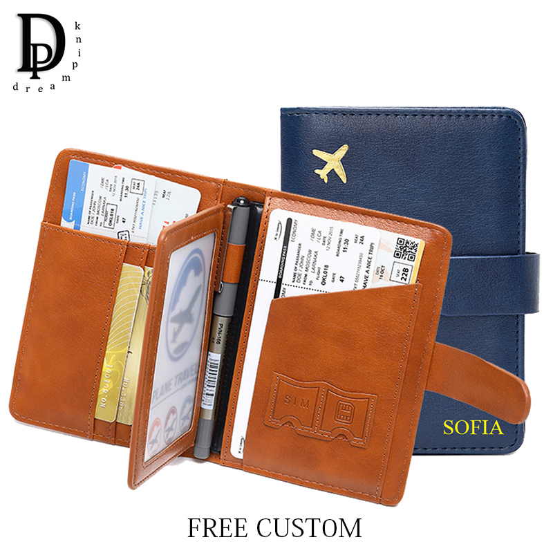 Travel Accessories Bag For Men - ตัวอักษรที่กําหนดเองกระเป๋าสตางค์หนังสือเดินทางท่องเที่ยวแฟชั่น PU หนังความจุขนาดใหญ่กระเป๋า Man มัลติฟังก์ชั่ธุรกิจผู้ถือหนังสือเดินทาง