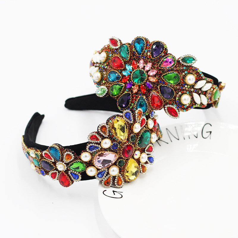 Travel Accessories Wholesale - ที่คาดผมประดับเพชรหลากสีสุดหรูสำหรับผู้หญิง ของขวัญสำหรับการเดินทาง เครื่องประดับผม ขายส่ง