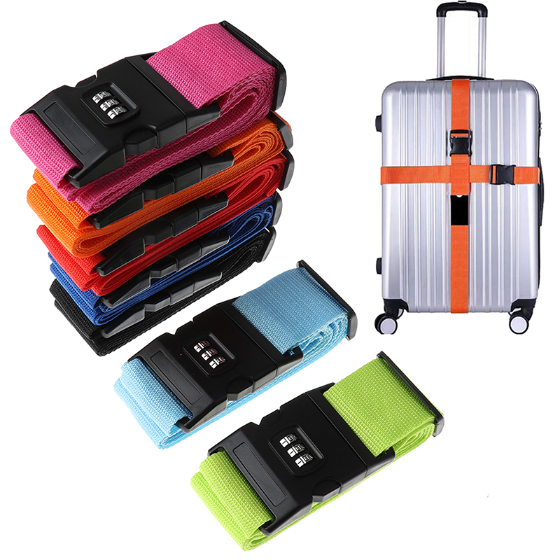 Luggage Strap Belt - 2M Rainbow Gembok KATA Sandi บรรจุกระเป๋าเดินทางกระเป๋ากระเป๋าเดินทาง3หลัก