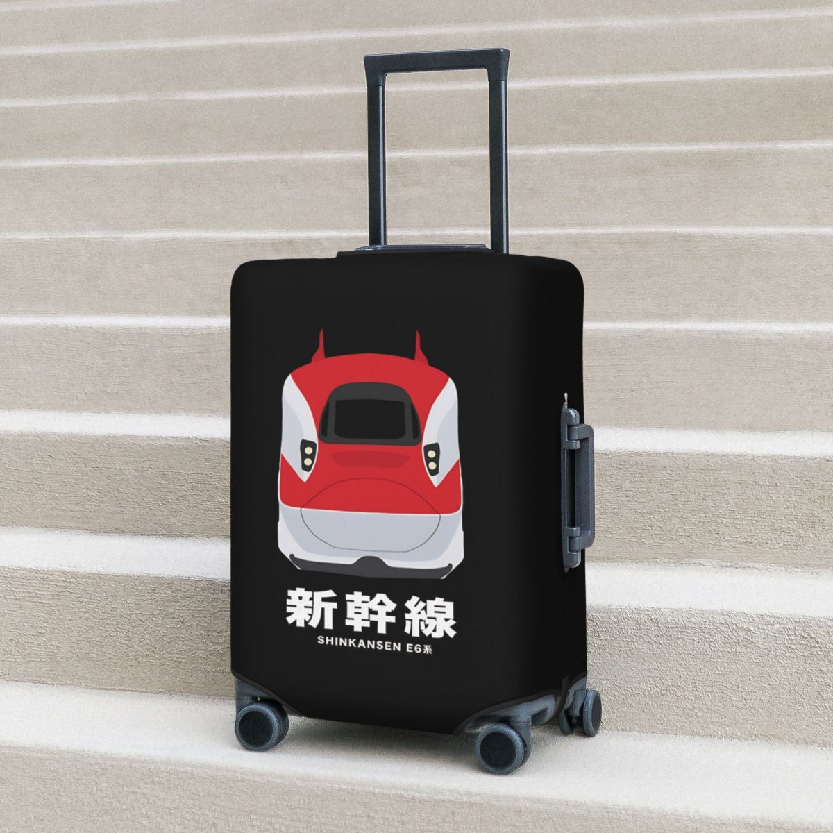 Travel Accessories For Train - ปลอกหุ้มกระเป๋าเดินทางแบบใช้งานได้จริงสำหรับธุรกิจ ป้องกันกระเป๋าเดินทาง สำหรับวันหยุดพักผ่อน ลายรถไฟความเร็วสูง Shinkansen ของญี่ปุ่น