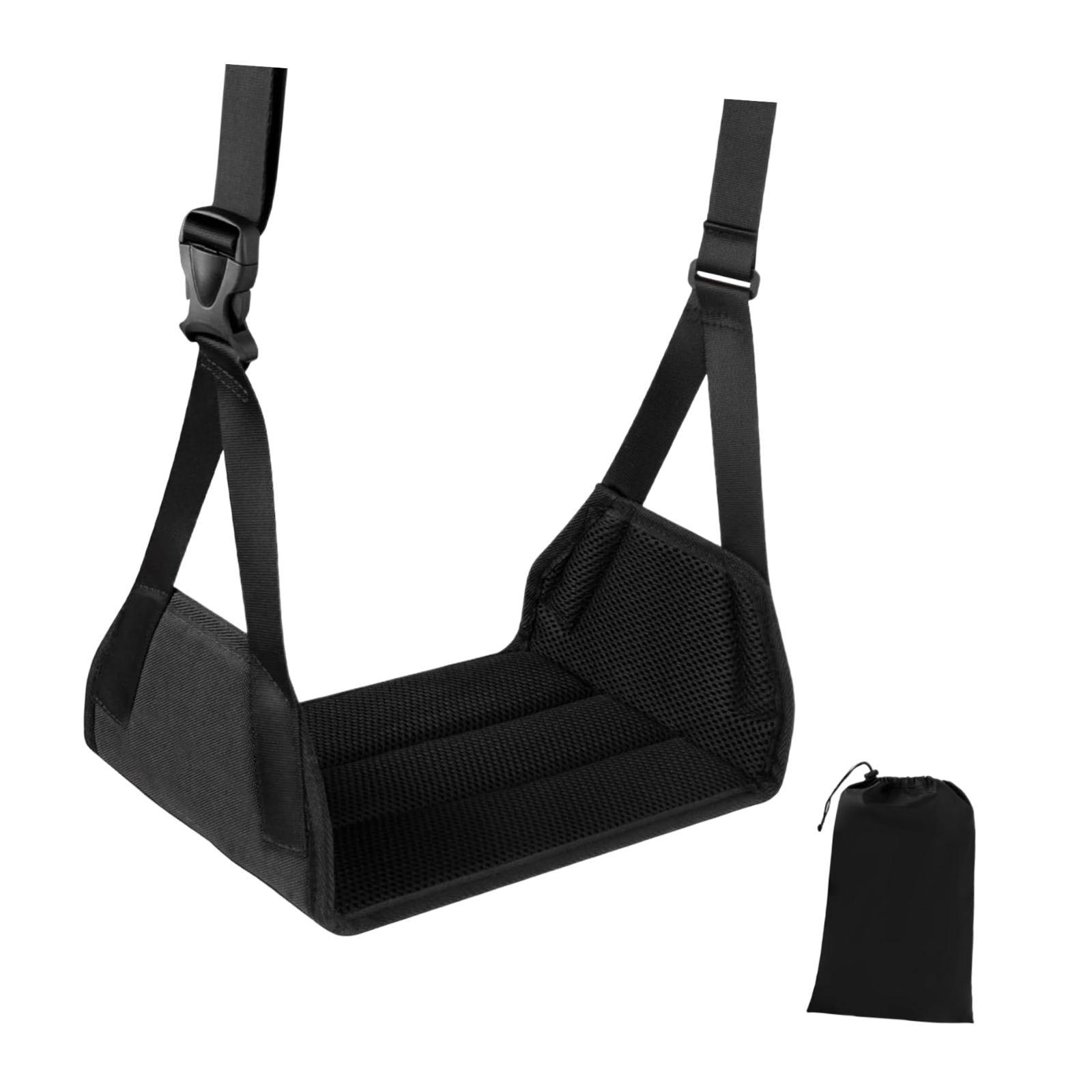 Travel Accessories For Train - ที่พักเท้าแบบแขวนใต้โต๊ะ ทำจากไม้ไผ่ ปรับระดับได้ ใช้สำหรับเครื่องบิน รถยนต์ รถไฟ