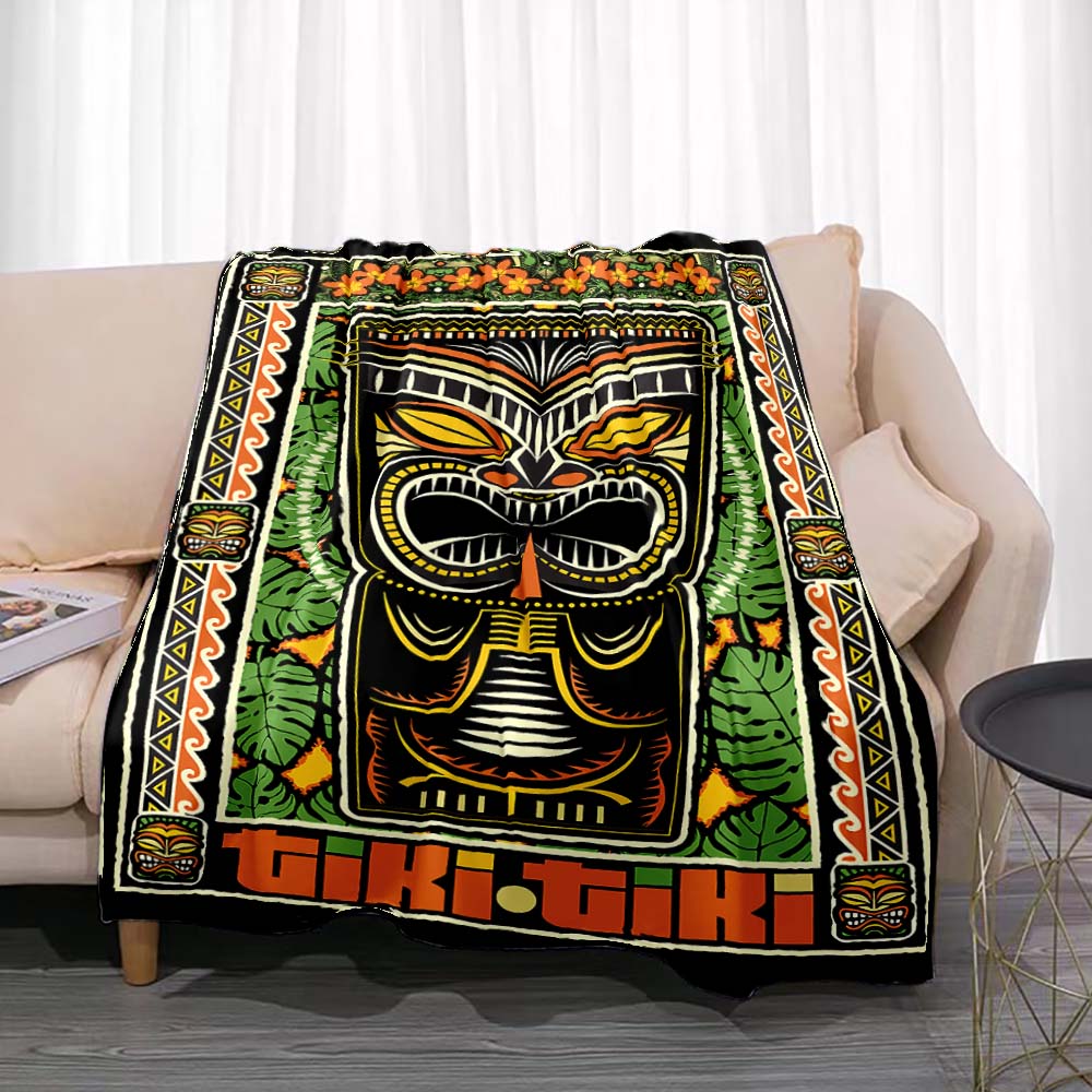 Travel Accessories Hawaii - Tiki Bar Fashion ผ้าห่มผ้าสักหลาดลายจุดสำหรับผับบาร์คลับมนุษย์ถ้ำการตกแต่งบ้านปาร์ตี้ฤดูร้อนชายหาด