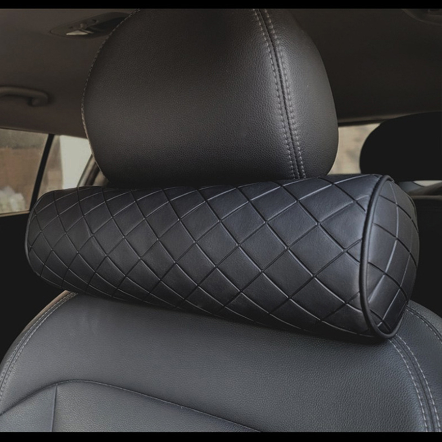 Travel Accessories Pillow - หมอนรองคอเมมโมรี่โฟมสำหรับรถยนต์ 1 ชิ้น ทรงกระบอก รองรับศีรษะระหว่างเดินทาง เพื่อความสบายและบรรเทาอาการปวด