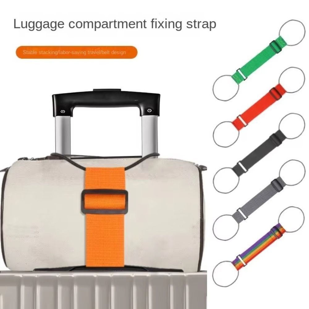 Luggage Strap Belt - สายรัดกระเป๋าเดินทางแบบยืดหยุ่นปรับได้, เข็มขัดนิรภัยสำหรับเดินทางแบบบันจี้จัม, สำหรับกระเป๋าถือ, ช่วยให้การขนส่งสัมภาระปลอดภัย