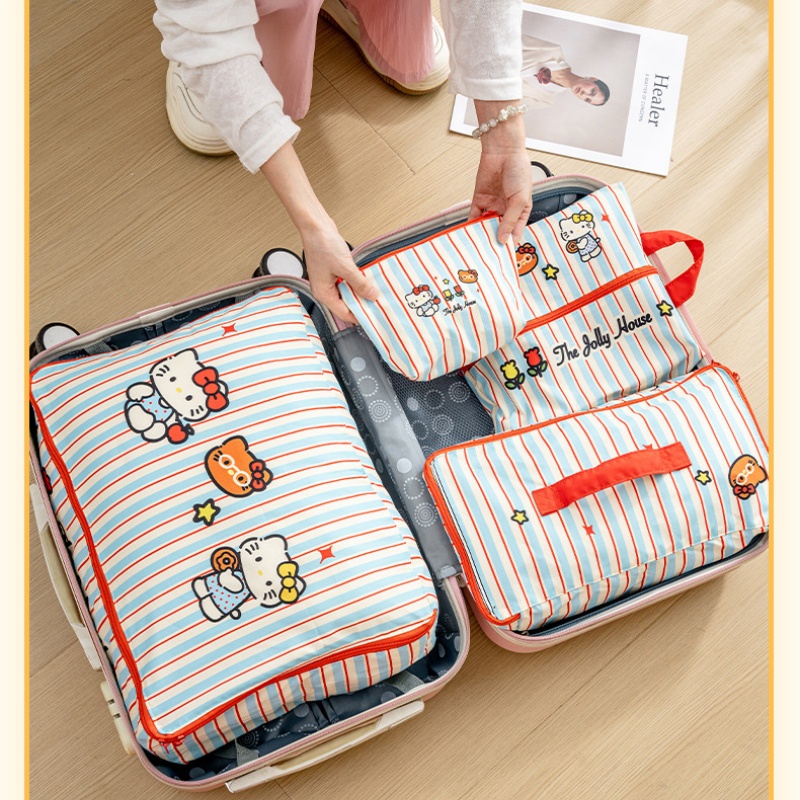 Travel Accessories Wholesale - กระเป๋าจัดเก็บสัมภาระลายเฮลโลคิตตี้ กันน้ำ สำหรับจัดระเบียบเสื้อผ้า ชุดชั้นใน รองเท้า เหมาะสำหรับเป็นของขวัญ