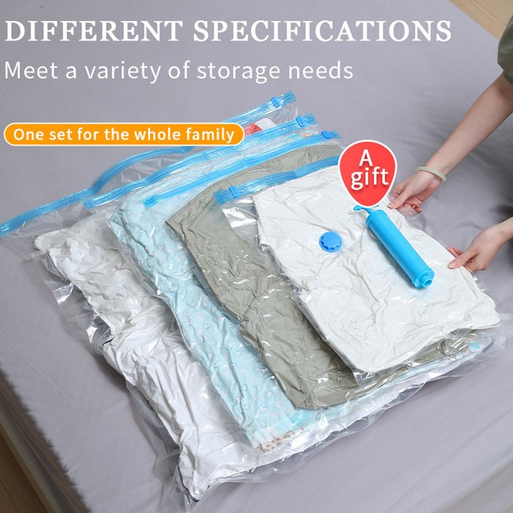 Compression Bag Vacuum - ปั๊มดูดอากาศแบบพกพาขนาดใหญ่ พร้อมปลั๊ก EU/US สำหรับถุงบีบอัดอากาศ ประหยัดพื้นที่ เหมาะสำหรับการจัดเก็บสุญญากาศ