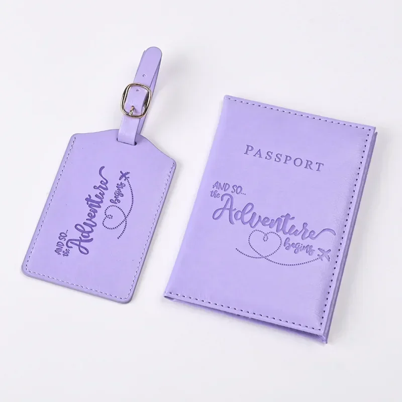 Travel Accessories Gear - ใหม่สีม่วง PU หนังผู้ถือหนังสือเดินทางคลิปหนังสือเดินทางครอบคลุมกระเป๋าเดินทางชุด ID บัตรเครดิตผู้ถือกระเป๋าสตางค์ Unisex