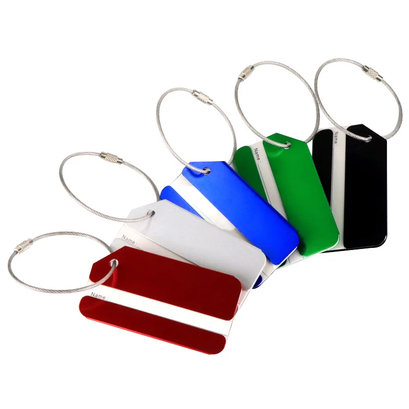 Travel Accessories For Train - 1 PC อลูมิเนียมแท็กกระเป๋าเดินทางสําหรับเดินทาง Airport สถานีรถไฟกระเป๋าเดินทางเที่ยวบินอุปกรณ์เสริมกระเป๋าเดินทาง Mark