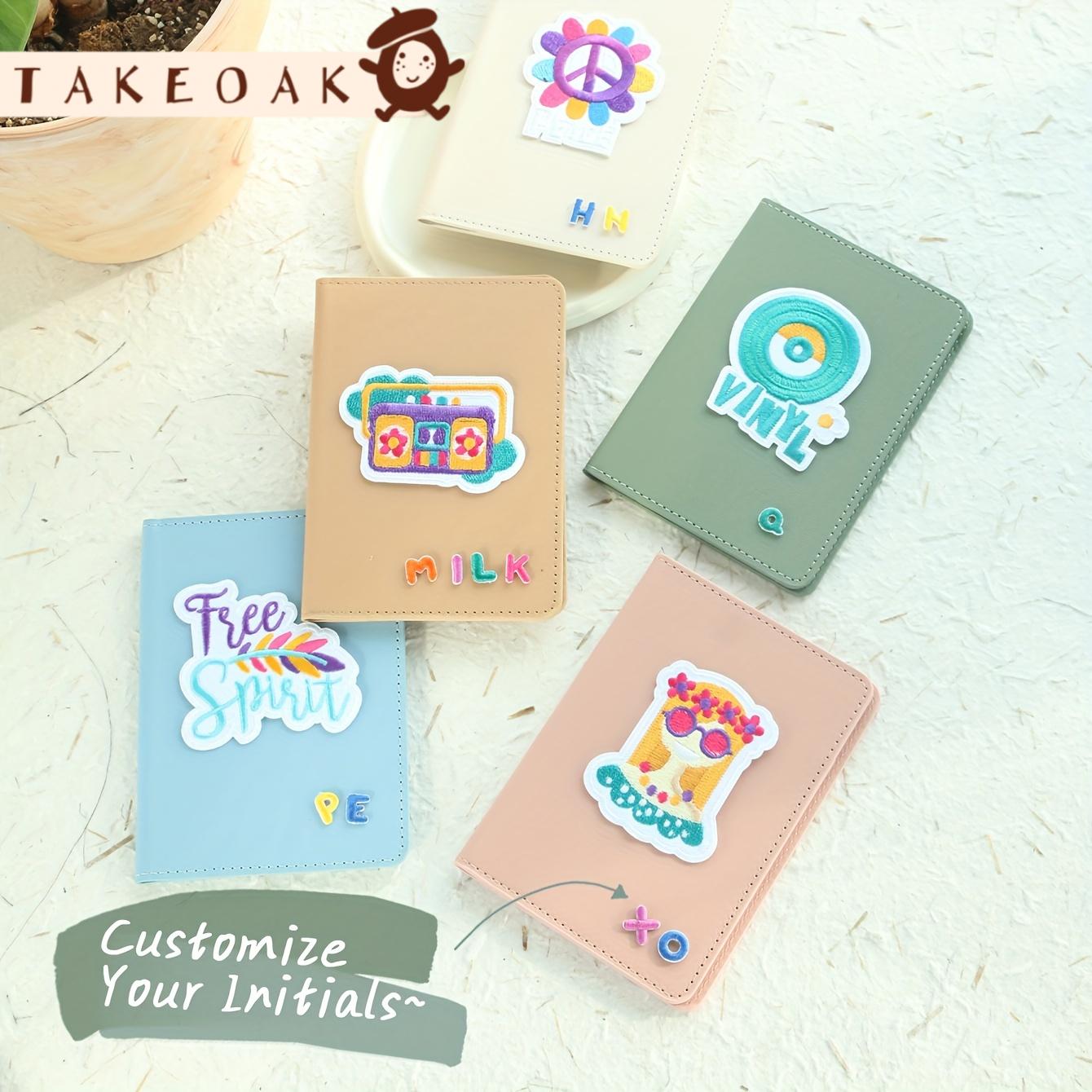 Travel Accessories Hong Kong - ปกหนังสือเดินทางปักลายการ์ตูนพร้อมอักษรย่อสั่งทำพิเศษ ซองใส่หนังสือเดินทางหนังแท้ ของขวัญสำหรับการเดินทาง
