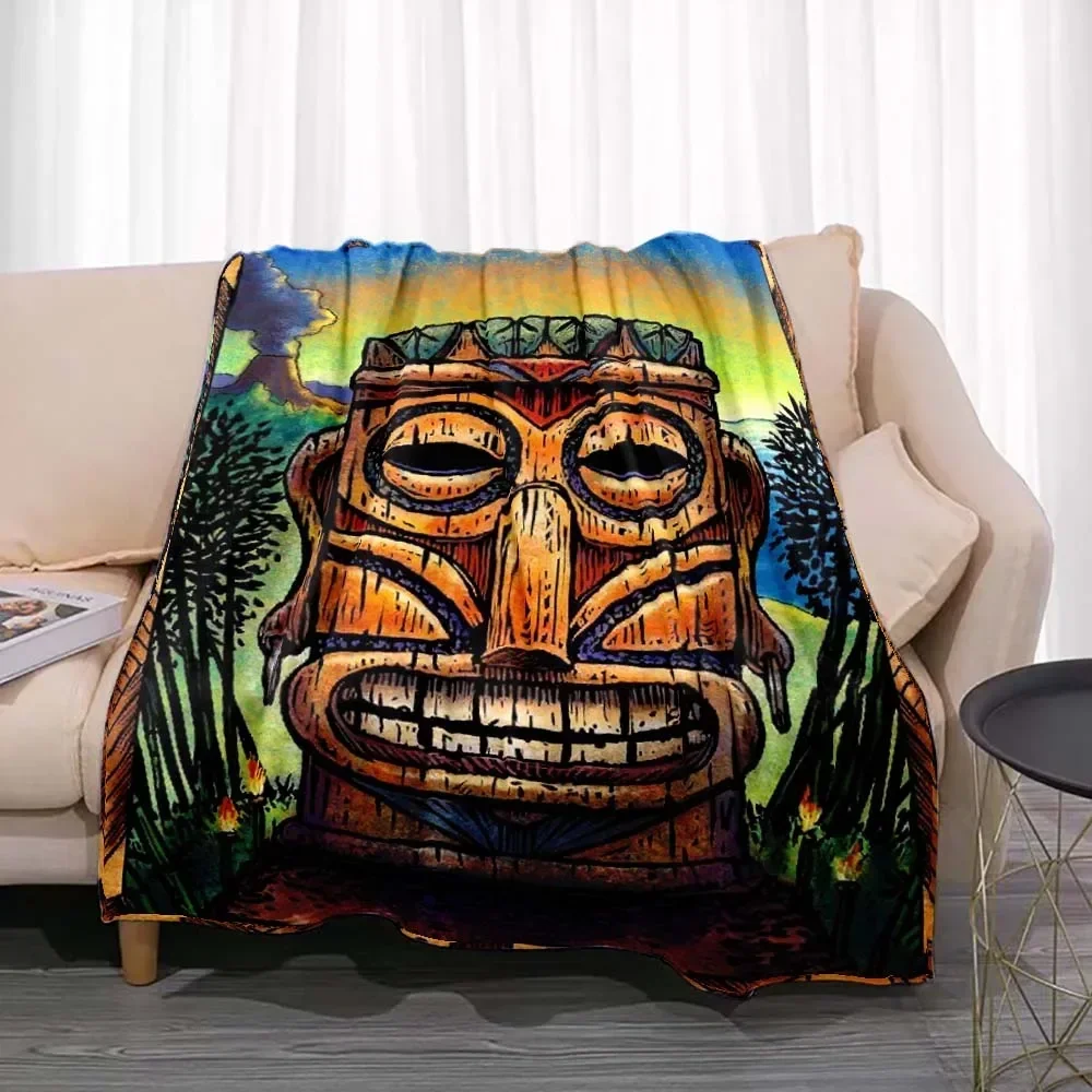 ผ้าห่มแฟลนเนลลาย Tiki Bar สำหร - Travel Accessories Hawaii บทวิจารณ์และราคา