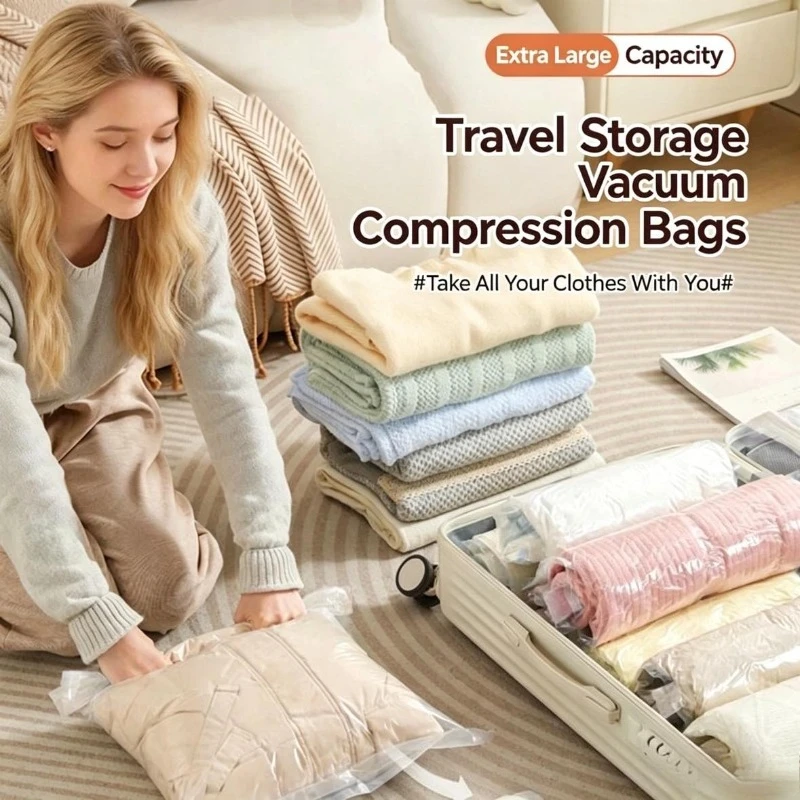 ถุงเก็บของแบบม้วนเก็บได้ ประหย - Compression Bag Vacuum บทวิจารณ์และราคา