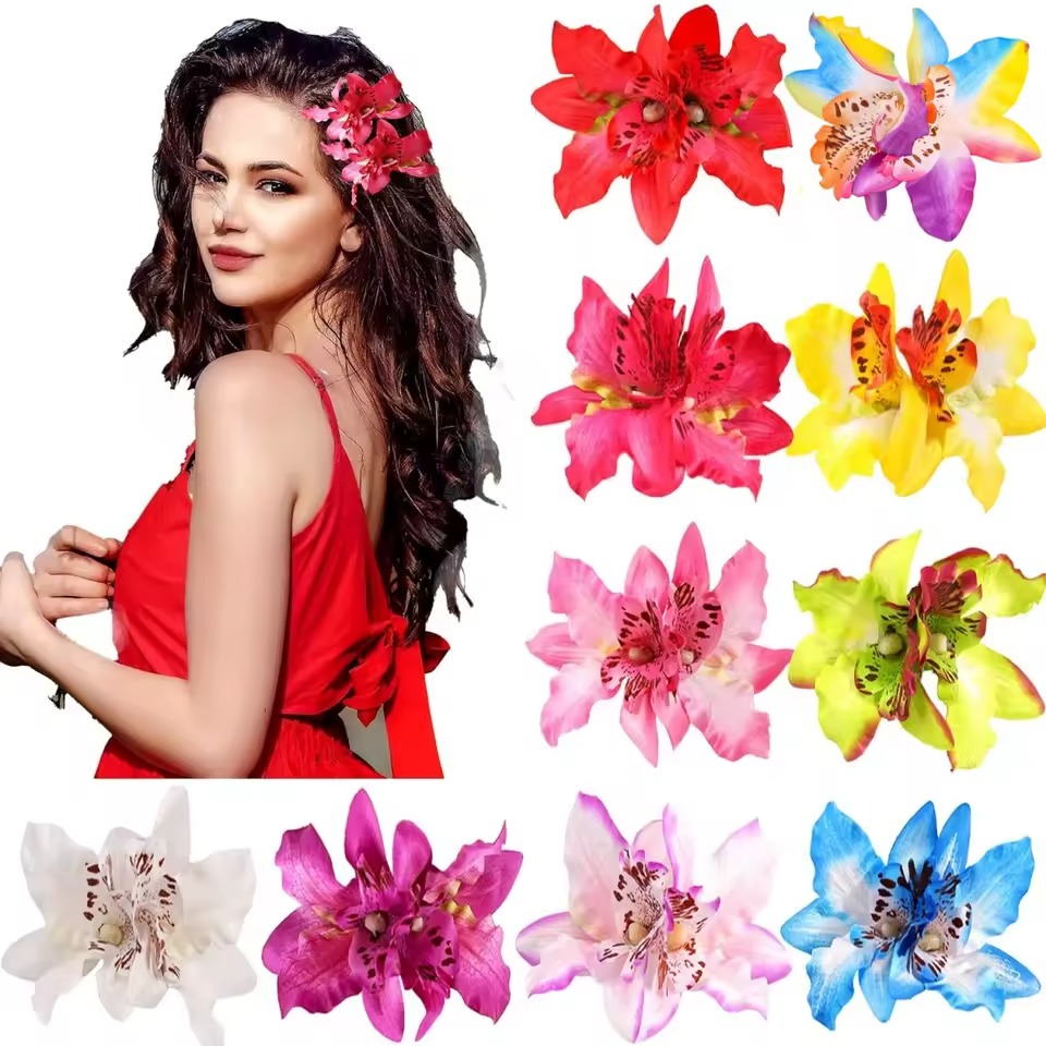 2 ชิ้นฮาวายกล้วยไม้ดอกไม้คลิปผ - Travel Accessories Hawaii บทวิจารณ์และราคา