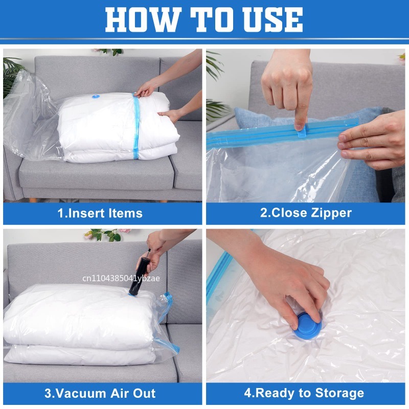 1/3/5 ชิ้น ถุงสูญญากาศและฝาปิด - Compression Bag Vacuum บทวิจารณ์และราคา