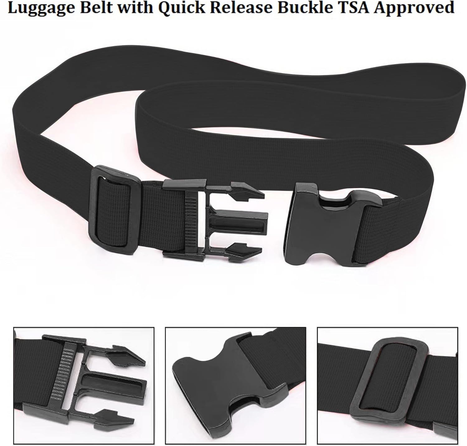 สายรัดกระเป๋าเดินทางปรับได้สีส - Luggage Strap Belt บทวิจารณ์และราคา