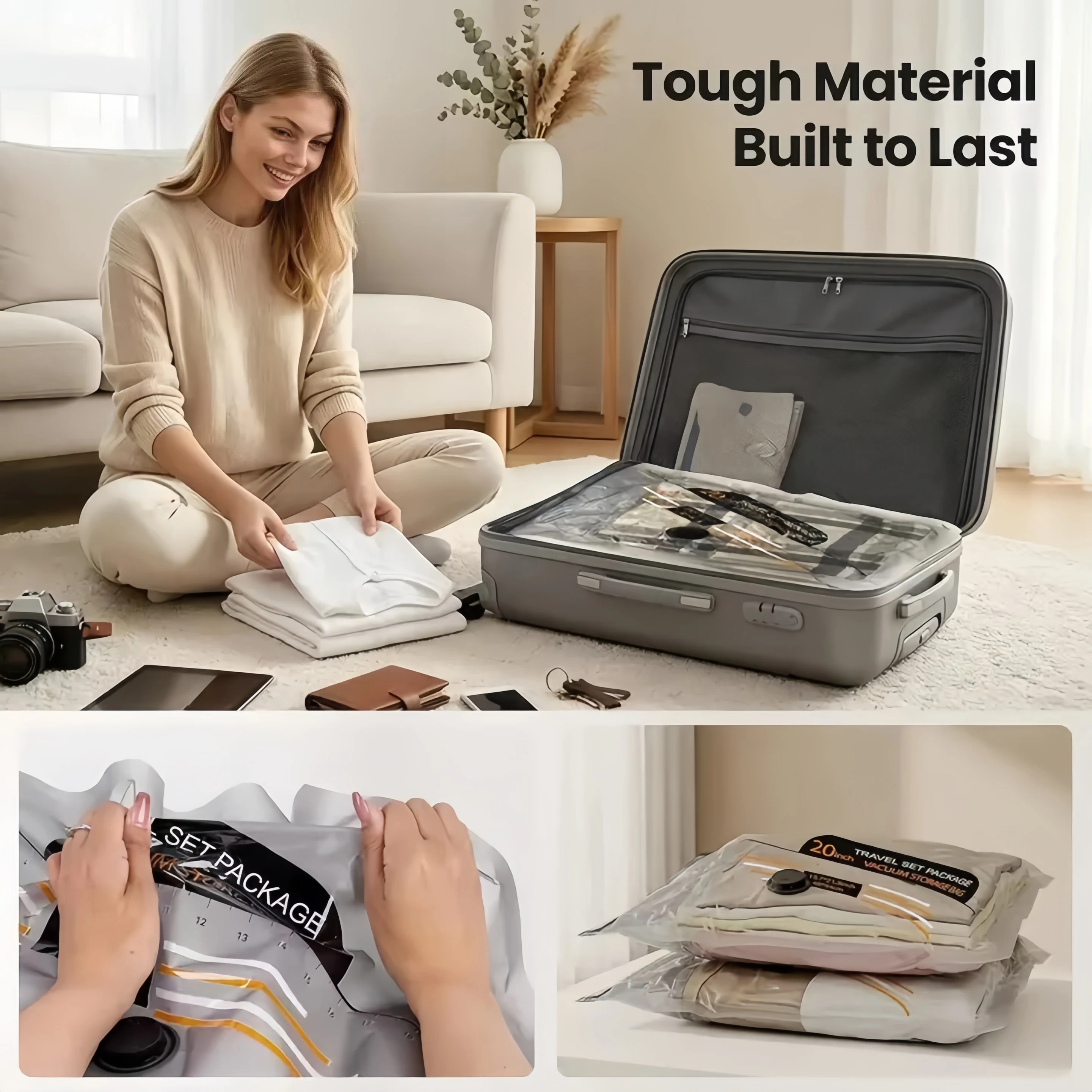 ถุงจัดเก็บสุญญากาศแบบบีบอัดพร้ - Compression Bag Vacuum บทวิจารณ์และราคา