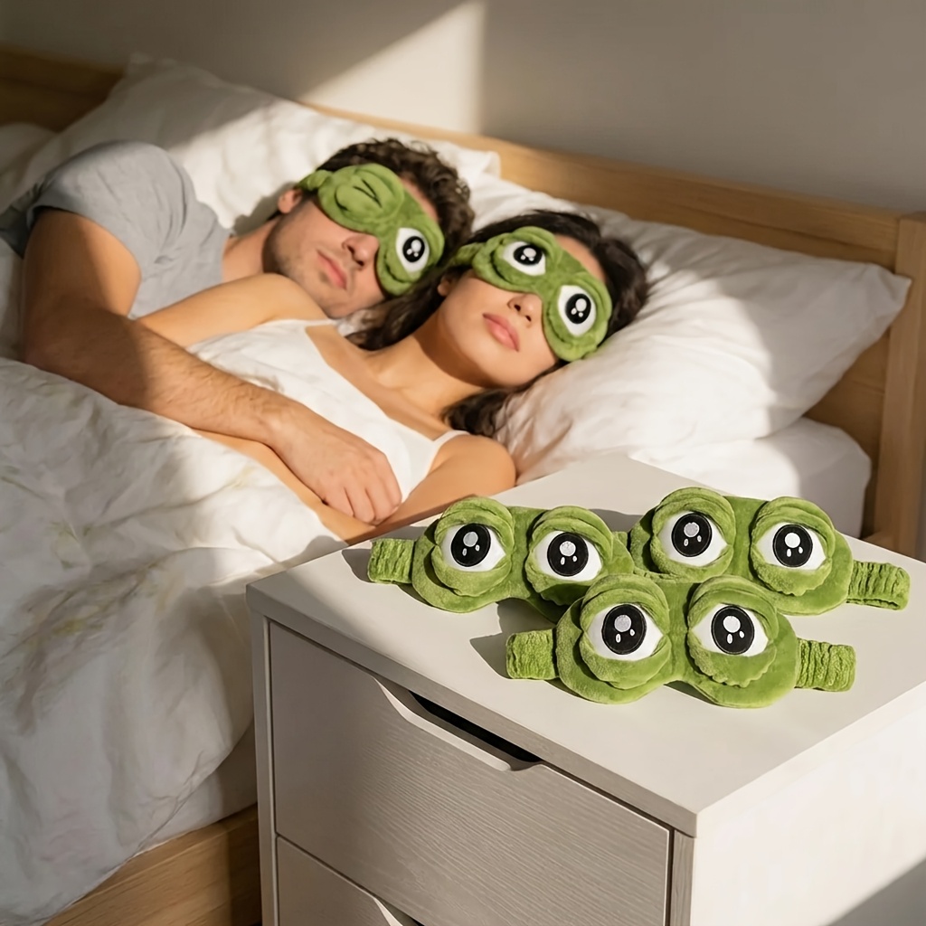 3D Sad Frog Sleep Mask Natural - Travel Accessories Eye Mask บทวิจารณ์และราคา