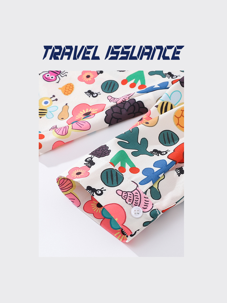 เสื้อเชิ้ตแขนยาวทรงหลวมลายการ์ - Travel Accessories Hong Kong บทวิจารณ์และราคา