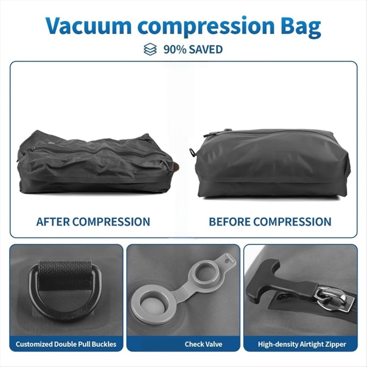 เหมาะสำหรับถุงสูญญากาศสำหรับกา - Compression Bag Vacuum บทวิจารณ์และราคา