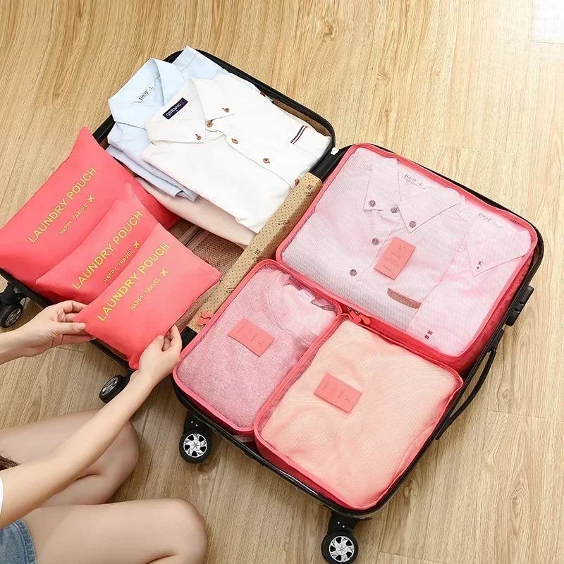 ชุดกระเป๋าจัดเก็บสัมภาระสำหรับ - Travel Accessories Logo บทวิจารณ์และราคา